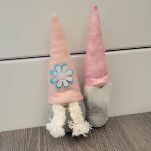 🩷🩶Pink and Gray Gnome Decor Set